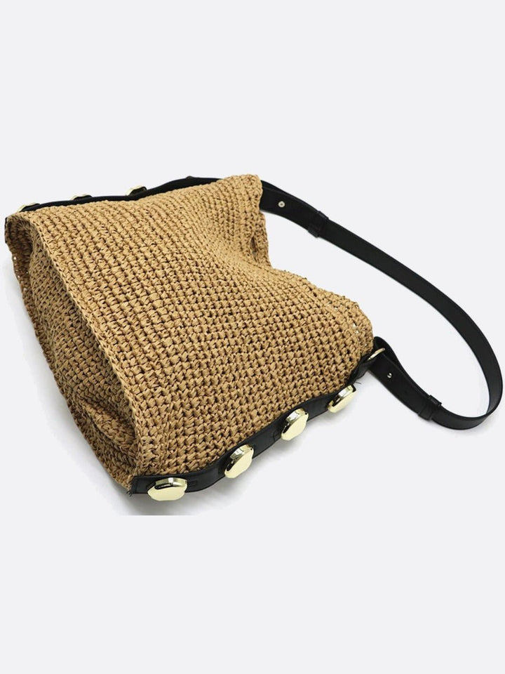 Bolso de hombro de paja