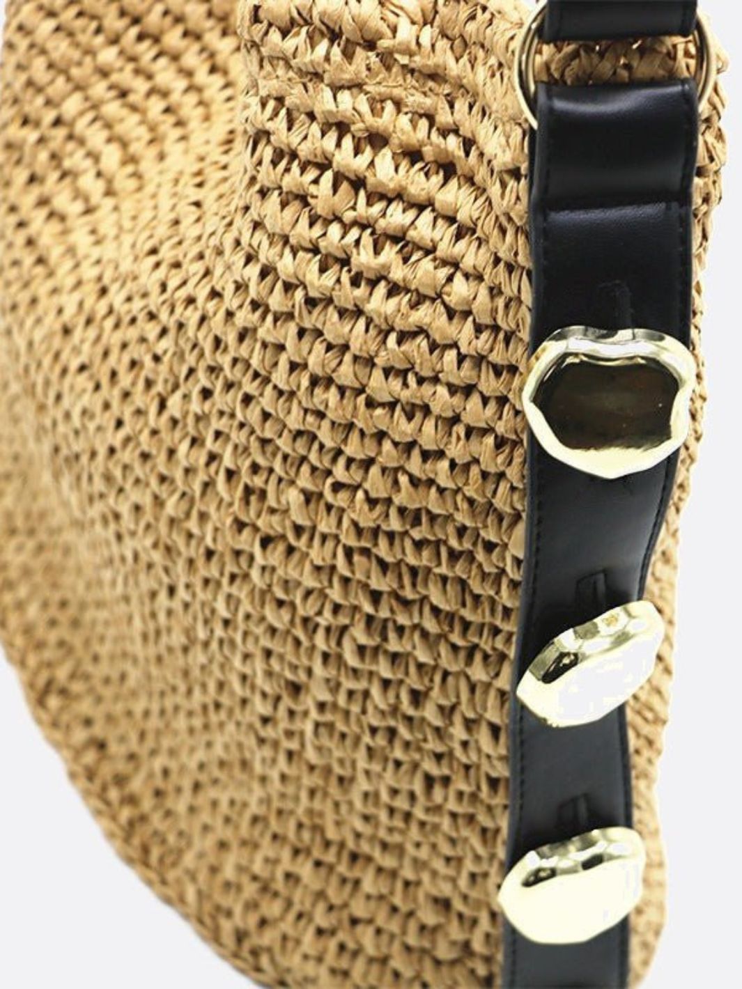 Bolso de hombro de paja