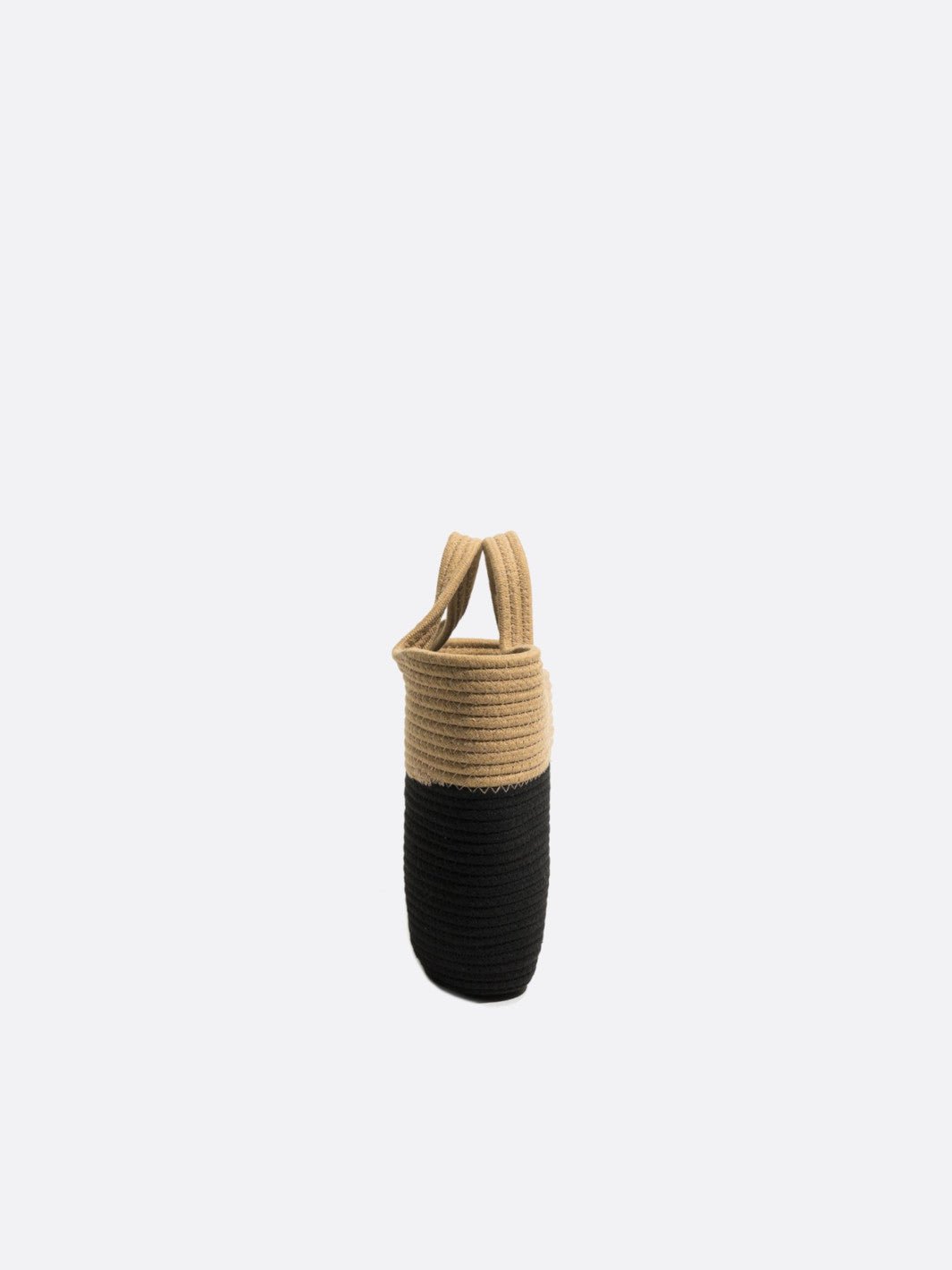 Bolso de cesta negro y beige<br>Dorano