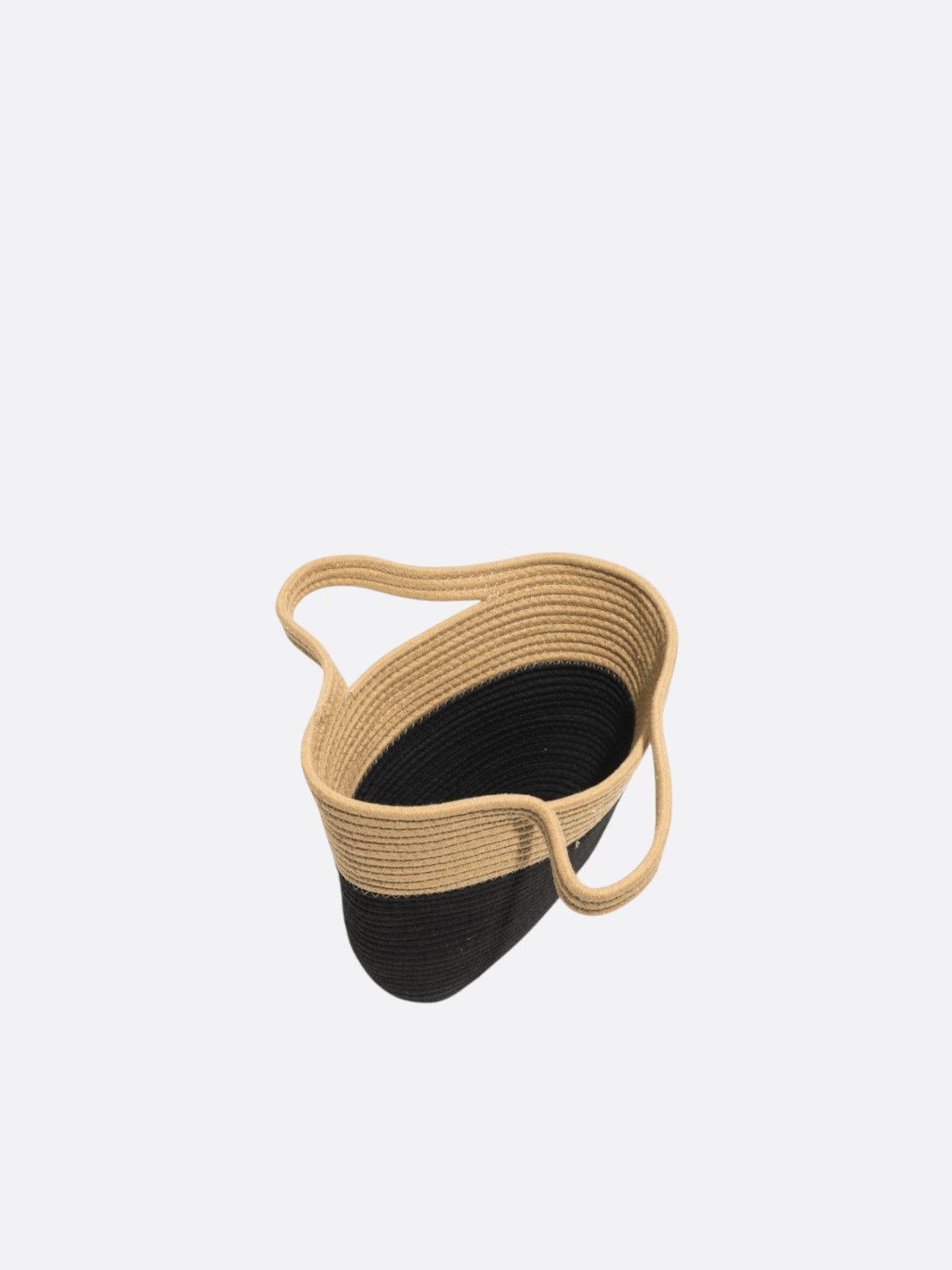 Bolso de cesta negro y beige<br>Dorano