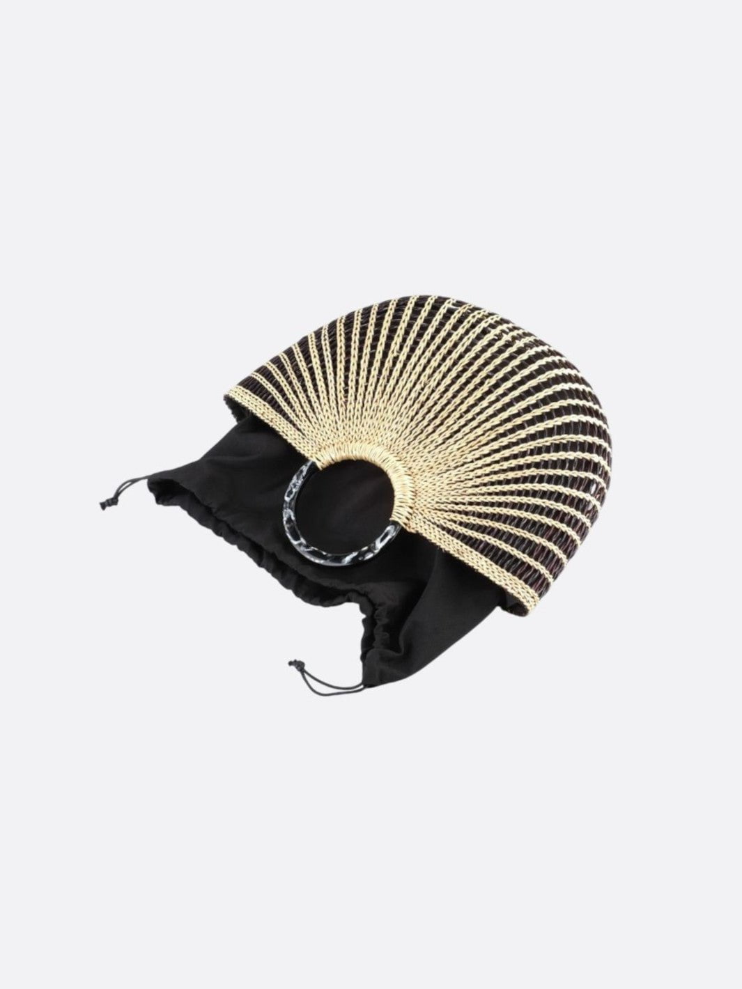 Bolso de cesta en blanco y negro<br>Solaris