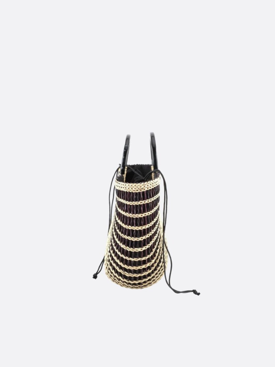 Bolso de cesta en blanco y negro<br>Solaris