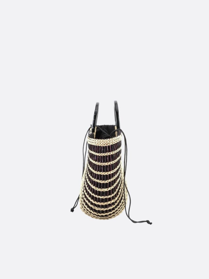 Bolso de cesta en blanco y negro<br>Solaris