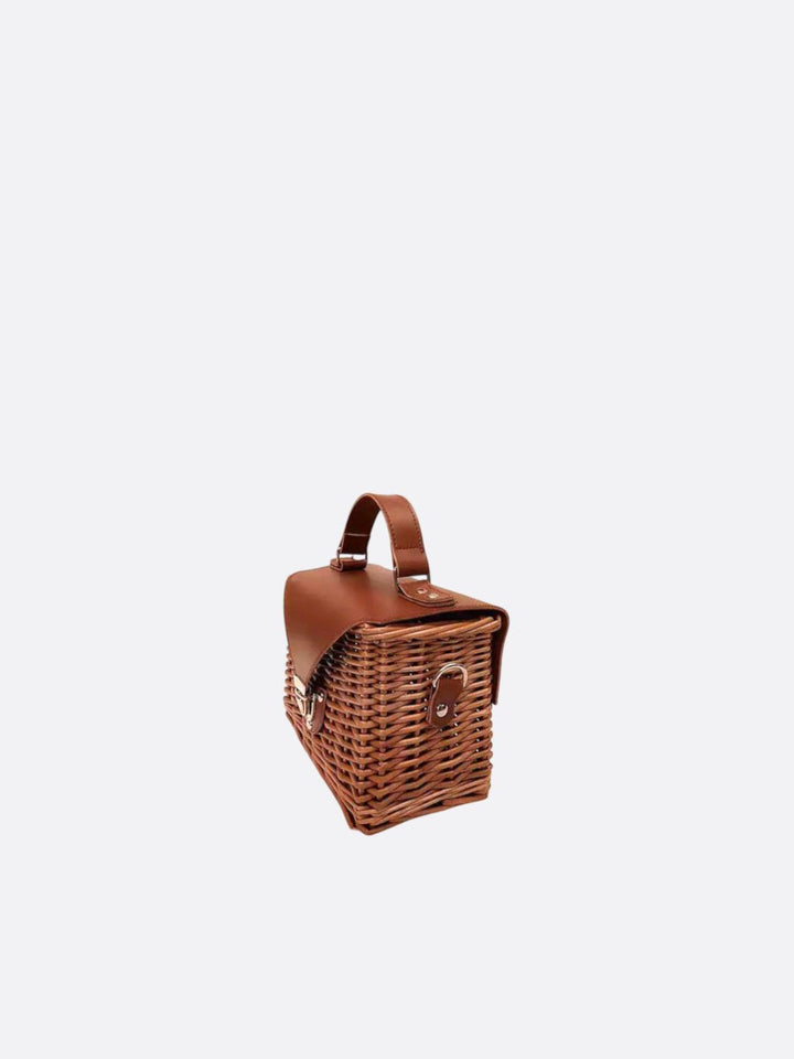 Bolsa rectangular de ratán<br>Bastia
