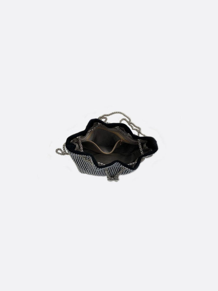 Bolso tipo cubo con diamantes de imitación<br> Célestin