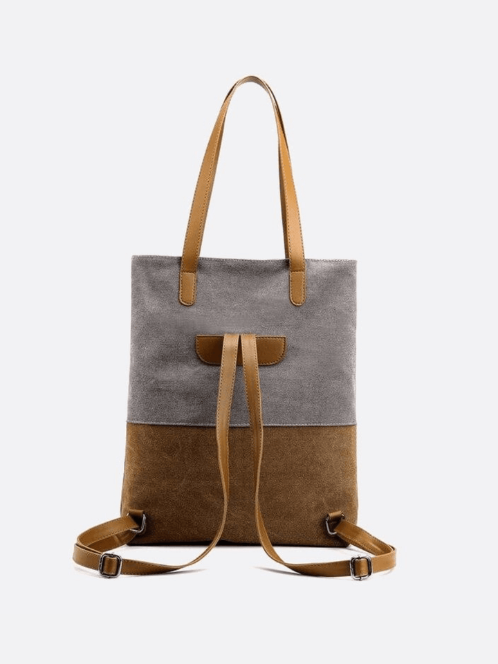 Sac toile porté épaule et dos gris