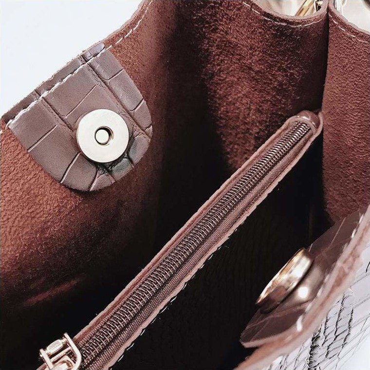 Bolso bombonera de cocodrilo<br>Calisto